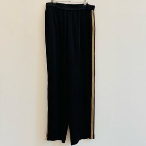 BCBG Black Pants with Yellow Stripe